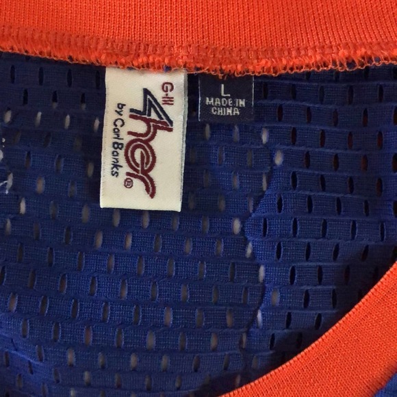 New York Mets Glll Women’s Tank Top Orange/Navy size Large - Picture 4 of 7